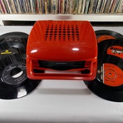 Portable Record Player &amp; 45 Rpm Records