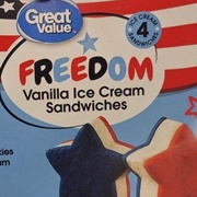 Great Value Freedom Vanilla Ice Cream Sandwiches