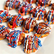 Patriotic Rolo Pretzel Turtles