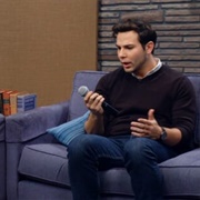 16. Skylar Astin Wears Blue Jeans and Weathered Brown Desert Boots