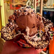 Rocky Road Halloween Sundae