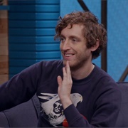 18. Thomas Middleditch Wears an Enigmatic Sweatshirt and Sweatpants With Pockets