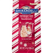 Ghirardelli Peppermint Bark Snowmen