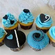 Blue Black Cupcake