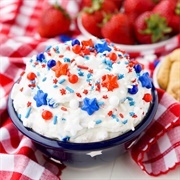 Red White Blue Cake Batter Dip