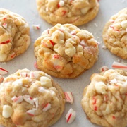 White Chocolate Candy Cane Cookies