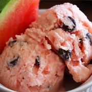 Watermelon Chocolate Chip Ice Cream