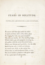 Fears in Solitude (Samuel Taylor Coleridge)