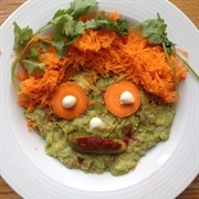 Guacamole Face Carrots