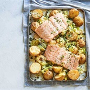 Baked Creamy Salmon and Leeks