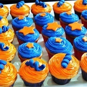 Blue Orange Cupcake