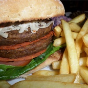 Vegan Burger and Fries