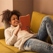 Reading on Couch