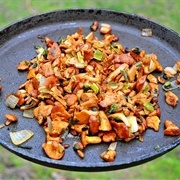 Fried Chanterelles Leek