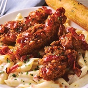 Four Cheese Mac &amp; Cheese With Honey Pepper Chicken Tenders