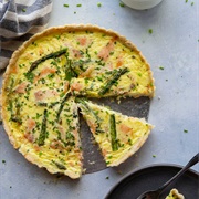 Salmon and Asparagus Quiche