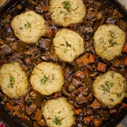 Beef and Red Wine Stew With Dumplings