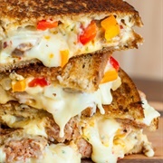 Sausage Pepper Grilled Cheese