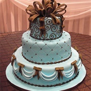 Blue Brown Cake