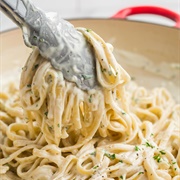 Cheesy Pasta With Parsley Sauce