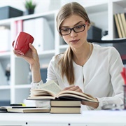 Reading at Desk