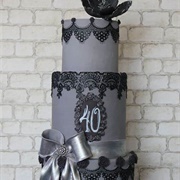 Black Gray Cake