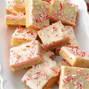 Candy Cane Shortbread Bars