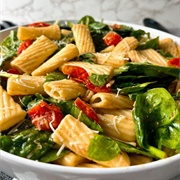 Blistered Tomato and Spinach Pasta