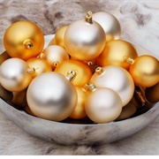 Christmas Balls in Bowl