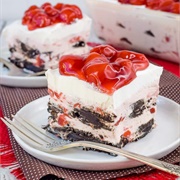 Cherry Oreo Icebox Cake