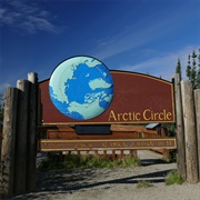 Arctic Circle Monument Sign