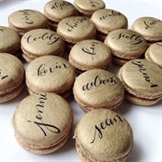 Macaron With Writing on It