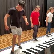 Play on a Large Floor Piano With Your Feet