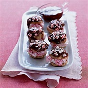 Peppermint Ice Cream Profiteroles