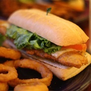 Fried Walleye Sandwich