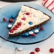 Red White Blue Brownie Pizza