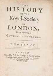 History of the Royal Society (Thomas Sprat)