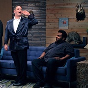 2. Craig Robinson Wears a Bordeaux Button Down &amp; Dark Jeans