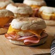 Egg and Ham Breakfast Sandwich