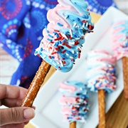 Red White Blue Meringue Pops