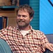 11. Rainn Wilson Wears a Short Sleeved Plaid Shirt &amp; Colorful Sneakers