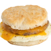 Sausage, Cheddar, and Egg Biscuit