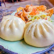 Cheeseburger Steamed Pods - Bao Buns