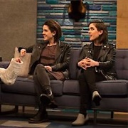 4. Tegan and Sara Wear Leather Jackets and Skinny Jeans