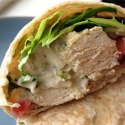 Roasted Garlic Chicken Wrap