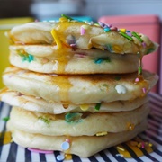 Pancakes With Blue Star Sprinkles