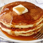 Pancakes With Syrup and Butter