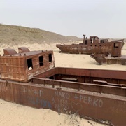 Ships of Moynaq, Uzbekistan