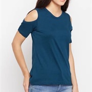 Shoulder Cut-Out Shirt