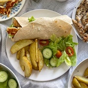 Grilled Chicken and Halloumi Wrap